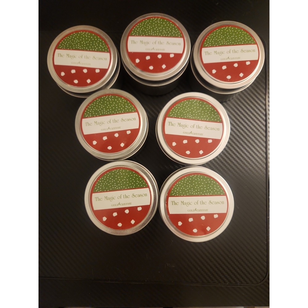 Gold Canyon Candles Christmas Scents Variety Pack Lot Of 7, 4Oz Tins OOP